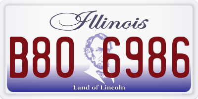 IL license plate B806986