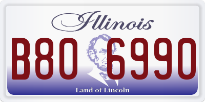 IL license plate B806990