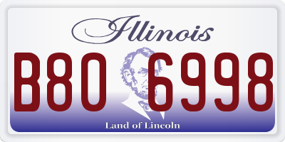 IL license plate B806998