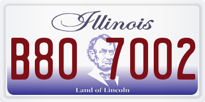 IL license plate B807002