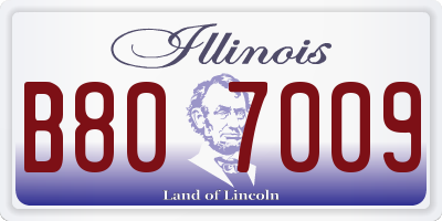 IL license plate B807009