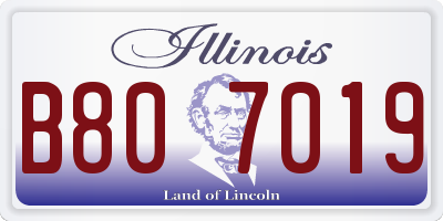 IL license plate B807019