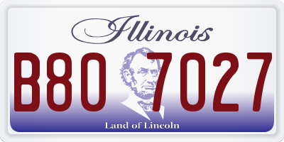 IL license plate B807027
