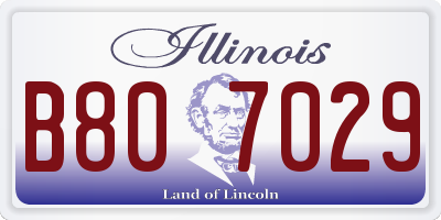 IL license plate B807029