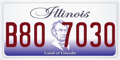 IL license plate B807030