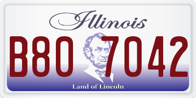 IL license plate B807042