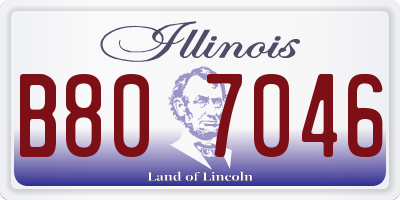 IL license plate B807046