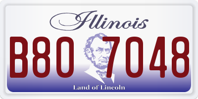 IL license plate B807048
