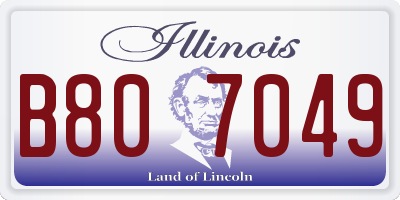 IL license plate B807049