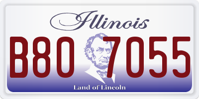 IL license plate B807055