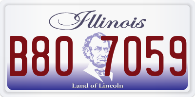 IL license plate B807059