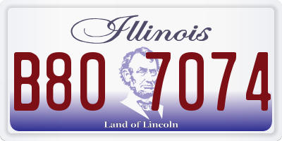 IL license plate B807074