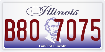 IL license plate B807075