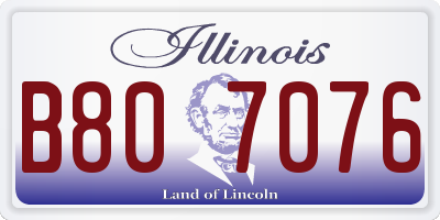 IL license plate B807076