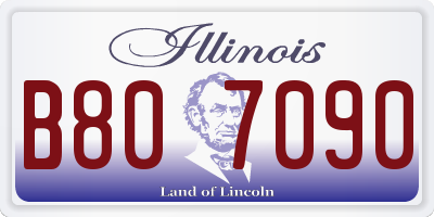 IL license plate B807090