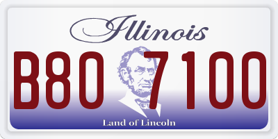 IL license plate B807100