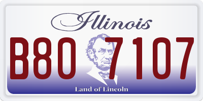 IL license plate B807107