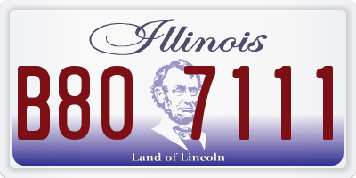IL license plate B807111