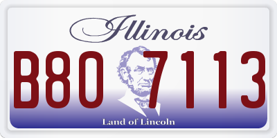 IL license plate B807113