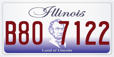 IL license plate B807122