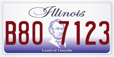 IL license plate B807123