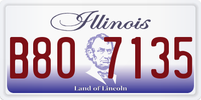 IL license plate B807135