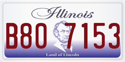 IL license plate B807153