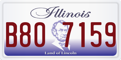 IL license plate B807159