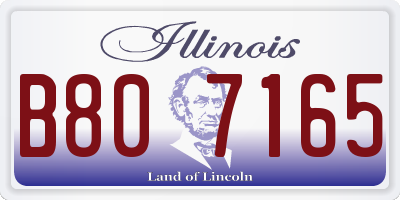 IL license plate B807165