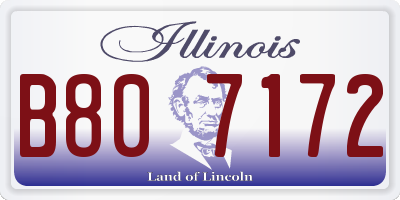 IL license plate B807172