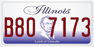 IL license plate B807173