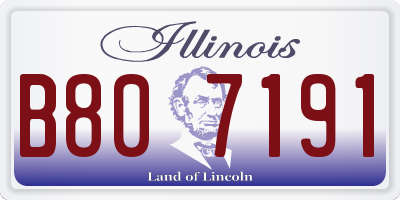 IL license plate B807191