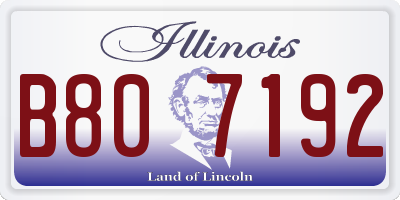 IL license plate B807192