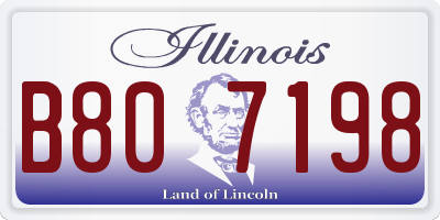 IL license plate B807198