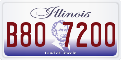 IL license plate B807200
