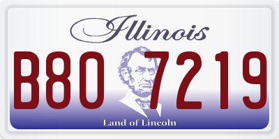 IL license plate B807219