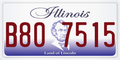 IL license plate B807515