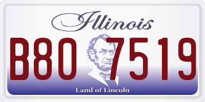 IL license plate B807519