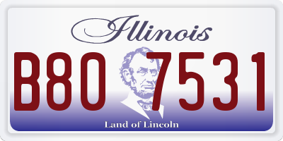 IL license plate B807531