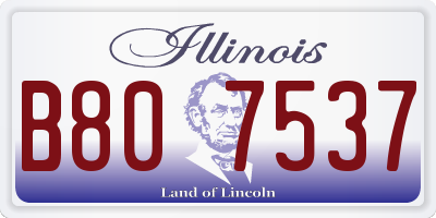 IL license plate B807537