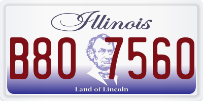IL license plate B807560