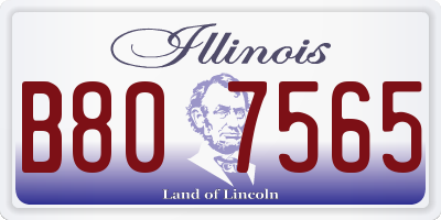IL license plate B807565