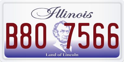 IL license plate B807566