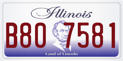 IL license plate B807581
