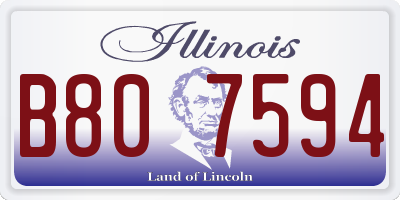 IL license plate B807594
