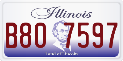 IL license plate B807597
