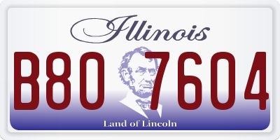 IL license plate B807604