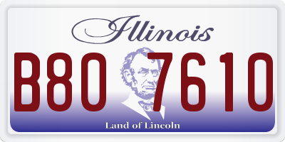 IL license plate B807610