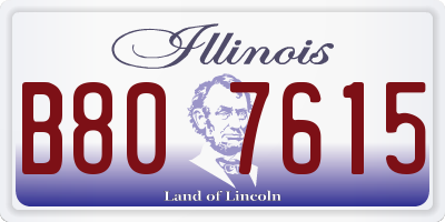 IL license plate B807615