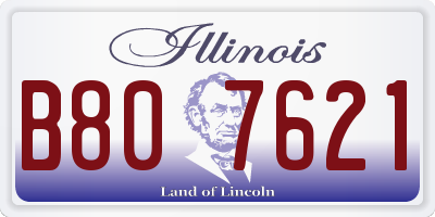 IL license plate B807621